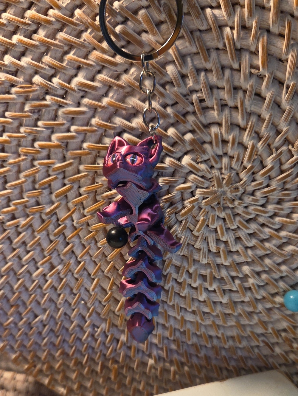 5 For 25 Or 10 Each Purple 3d cat keychain.